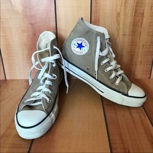 Tan All Star Converse High Tops